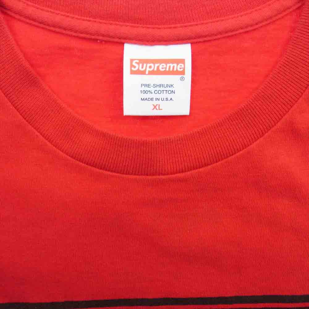 Supreme シュプリーム 15SS  UNTIL YOUR LIVING Tee フロントプリント 半袖 Tシャツ レッド系 XL【美品】【中古】