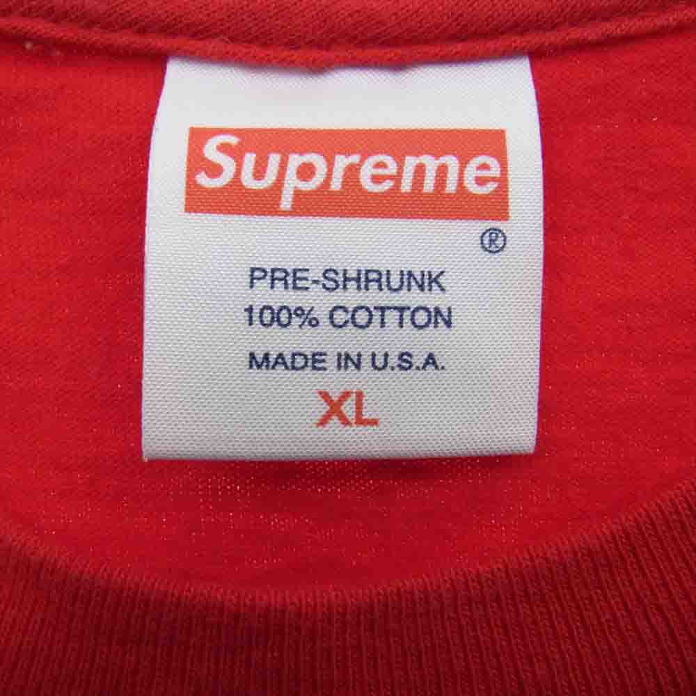 Supreme シュプリーム 15SS  UNTIL YOUR LIVING Tee フロントプリント 半袖 Tシャツ レッド系 XL【美品】【中古】