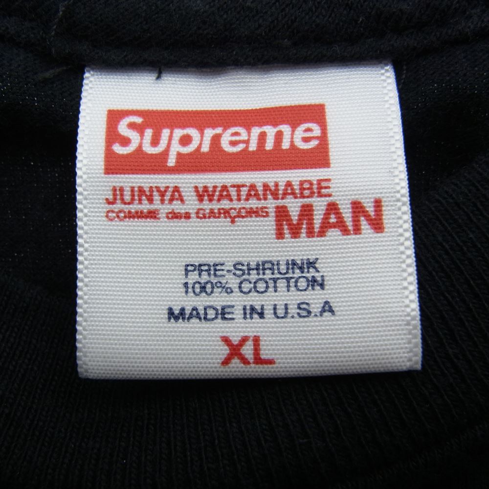 Supreme シュプリーム 21AW  JUNYA WATANABE Comme des GARCONS MAN Nature TEE 半袖 Tシャツ ブラック系 XL【中古】