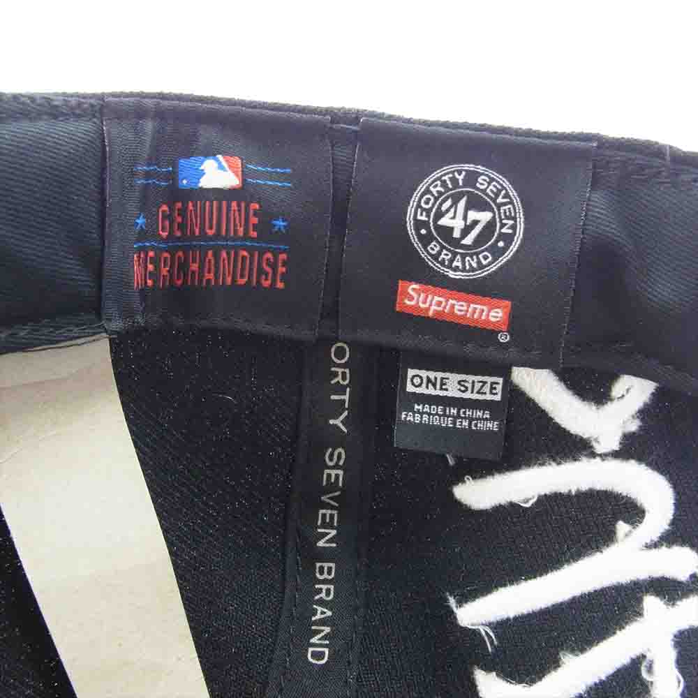 Supreme シュプリーム 15SS New York Yankees 47 Brand SNAPBACK Cap ニューヨーク ヤンキース ロゴ スナップバック キャップ ブラック系【極上美品】【中古】