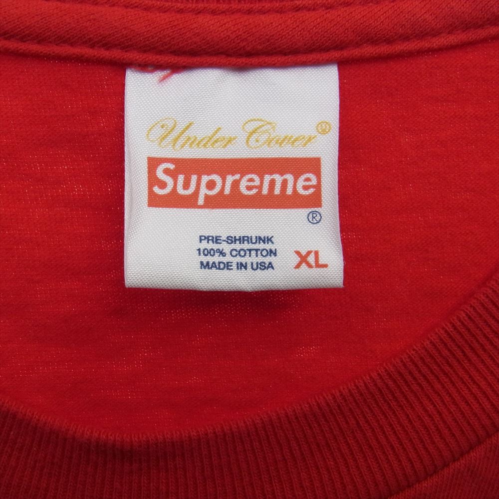 Supreme シュプリーム 15SS UNDERCOVER Bear Tee アンダーカバー ベアー 半袖 Tシャツ レッド レッド系 XL【中古】