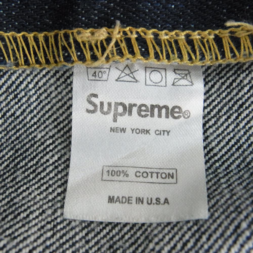 Supreme シュプリーム ボタンフライ インディンゴ デニム パンツ インディゴブルー系 36【中古】