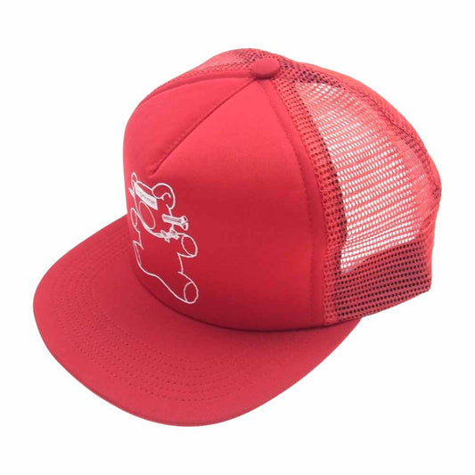 Supreme シュプリーム 15SS UNDER COVER Mesh Back 5-Panel snapback cap アンダーカバー メッシュバック5パネル スナップバック ベア プリント キャップ  レッド系【美品】【中古】