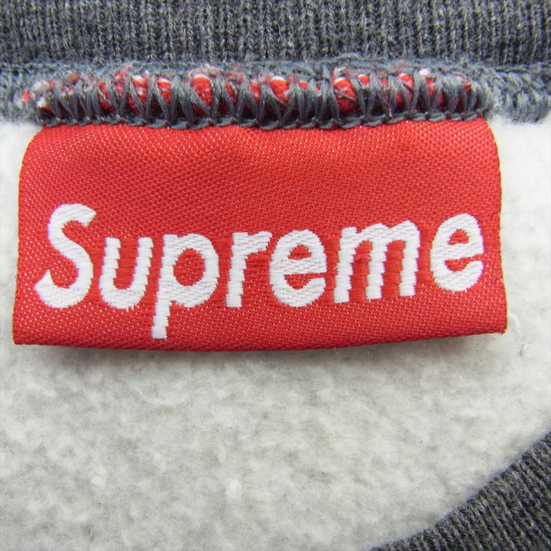 Supreme シュプリーム USA製 初期 90S 前V刺繍ロゴ クルーネック スウェット  グレー系 L【中古】