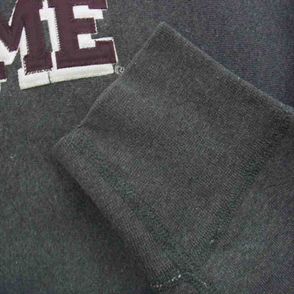 Supreme シュプリーム USA製 初期 90S 前V刺繍ロゴ クルーネック スウェット  グレー系 L【中古】
