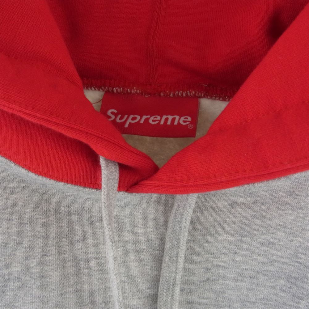 Supreme シュプリーム 21AW Contrast Hooded Sweatshirt コントラスト フーデッド スウェット パーカー  グレー系 XL【極上美品】【中古】