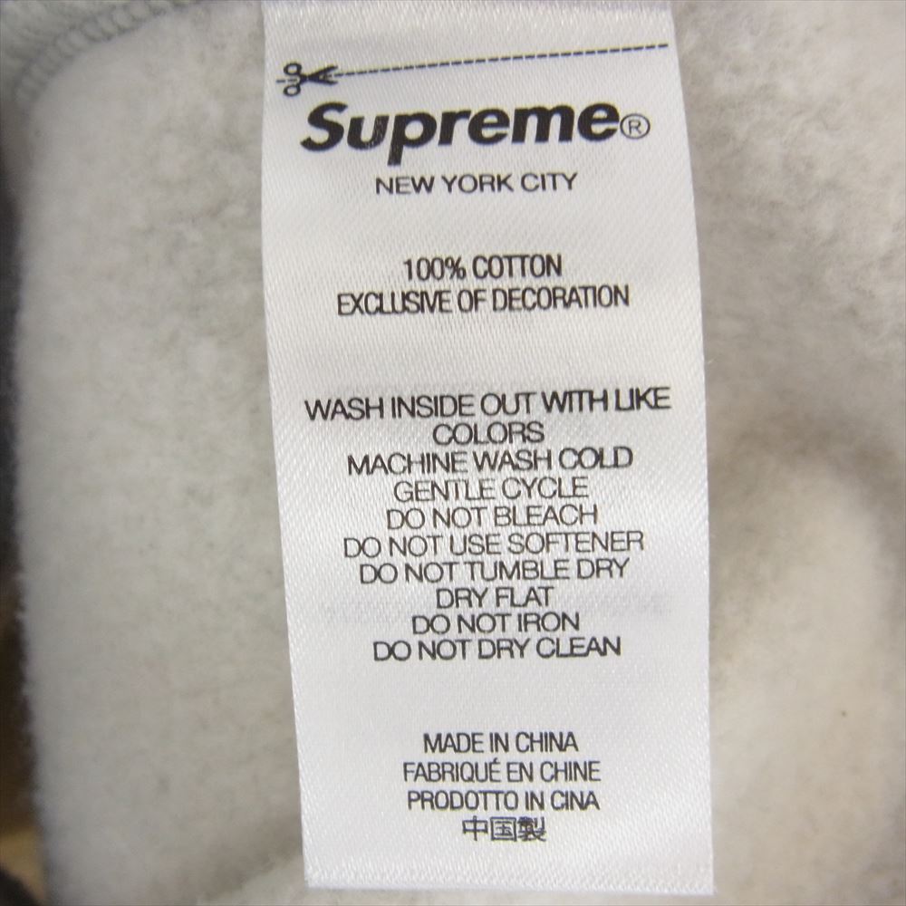 Supreme シュプリーム 21AW Contrast Hooded Sweatshirt コントラスト フーデッド スウェット パーカー  グレー系 XL【極上美品】【中古】