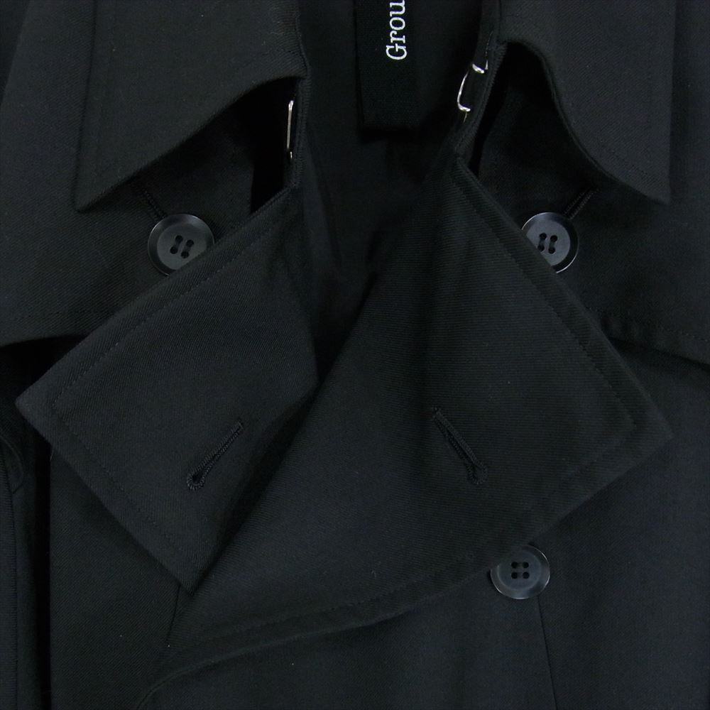 Yohji Yamamoto ヨウジヤマモト Ground Y グラウンドワイ GM-C08-100 WPギャバジン ウール ビッグ ケープ コート クローク ブラック系 3【美品】【中古】