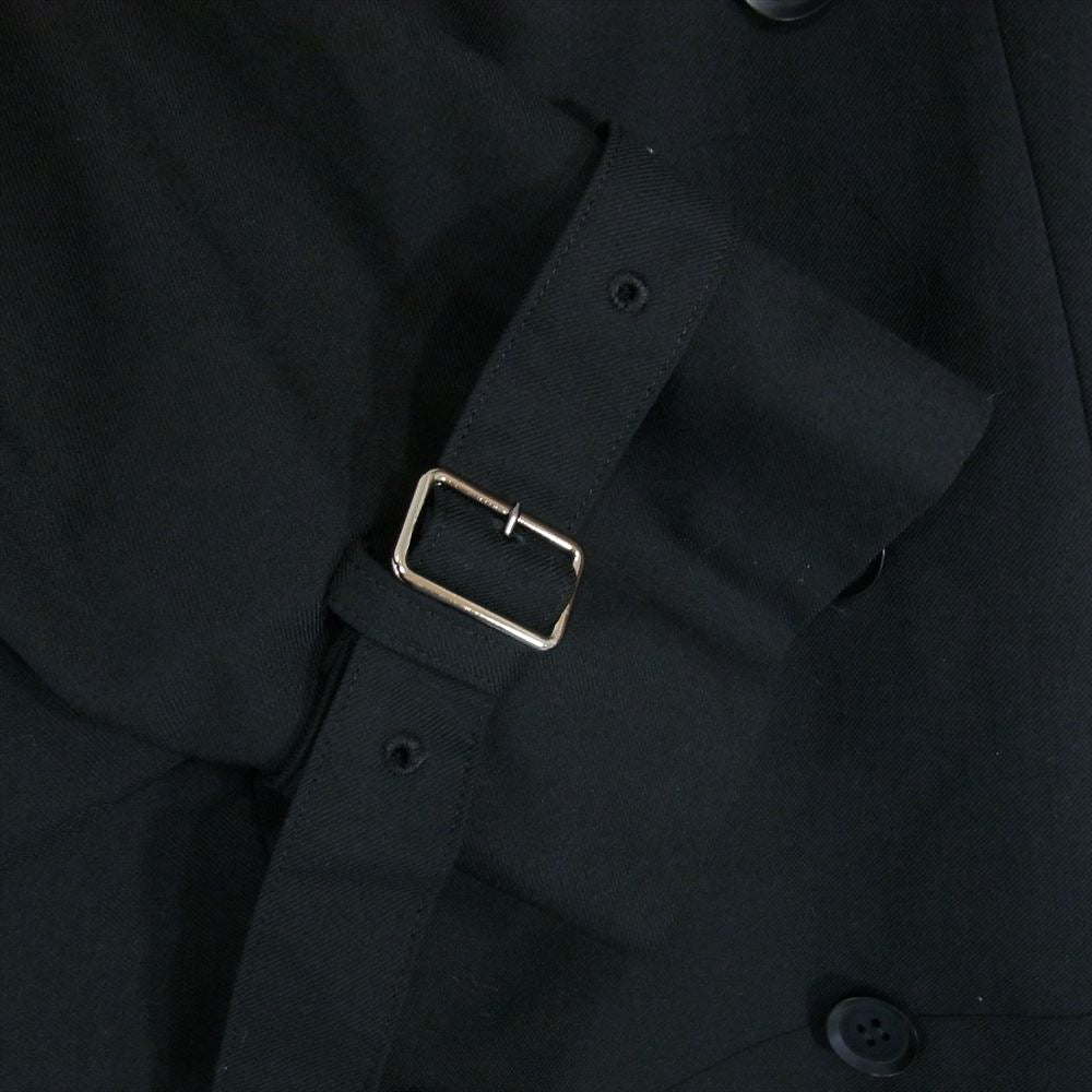 Yohji Yamamoto ヨウジヤマモト Ground Y グラウンドワイ GM-C08-100 WPギャバジン ウール ビッグ ケープ コート クローク ブラック系 3【美品】【中古】