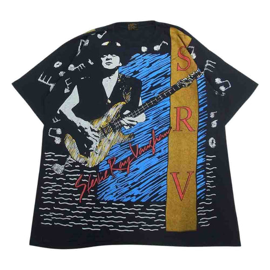 ヴィンテージ 90s stevie ray vaughan スティーヴィーレイヴォーン Tシャツ ブラック系 XL【中古】