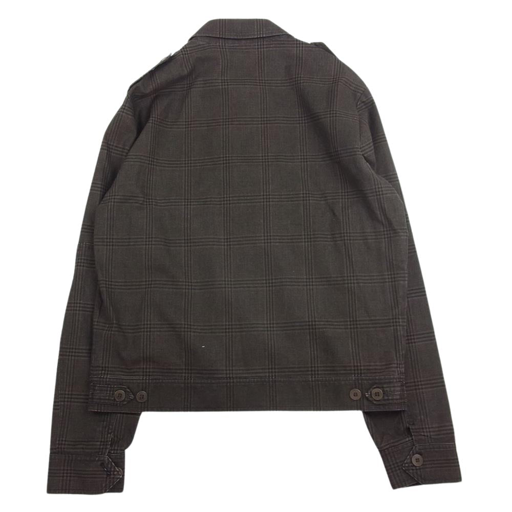 MAISON MARTIN MARGIELA メゾンマルタンマルジェラ MOD.30 K111 TESS.92684 製品加工 グレンチェック ショートブルゾン ブラウン系 52【中古】