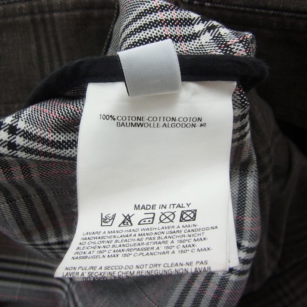 MAISON MARTIN MARGIELA メゾンマルタンマルジェラ MOD.30 K111 TESS.92684 製品加工 グレンチェック ショートブルゾン ブラウン系 52【中古】