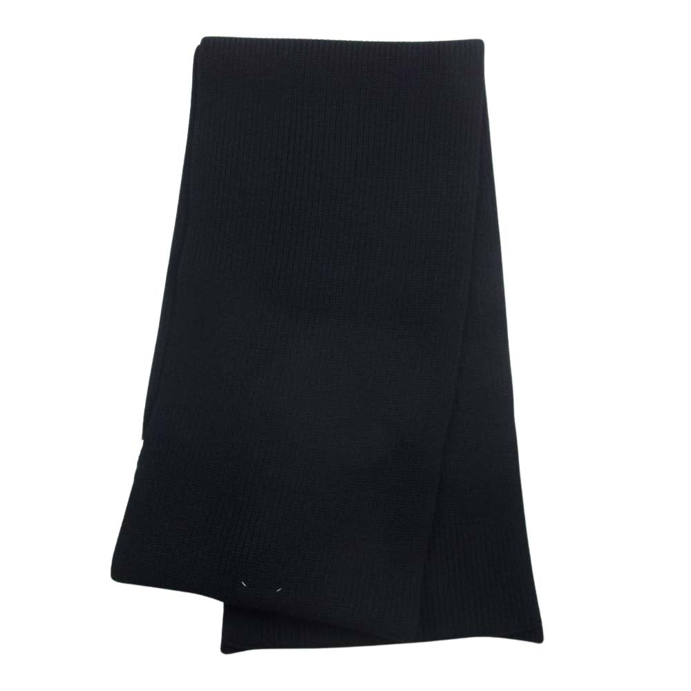 MAISON MARGIELA メゾンマルジェラ 21AW S50TE0082 四つタグ ニット マフラー ブラック系【新古品】【未使用】【中古】