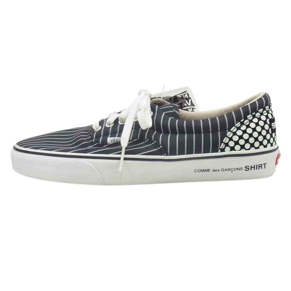 Supreme シュプリーム × COMME DES GAR?ONS SHIRT コムデギャルソン シャツ × VANS バンズ 14SS Era ローカット スニーカー ブラック ブラック系 ホワイト系 30cm【極上美品】【中古】