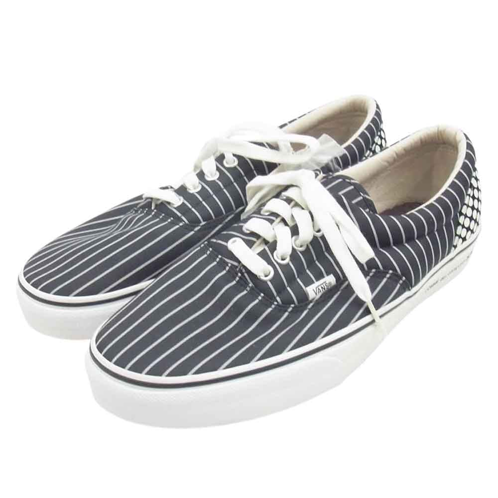 Supreme シュプリーム × COMME DES GAR?ONS SHIRT コムデギャルソン シャツ × VANS バンズ 14SS Era ローカット スニーカー ブラック ブラック系 ホワイト系 30cm【極上美品】【中古】