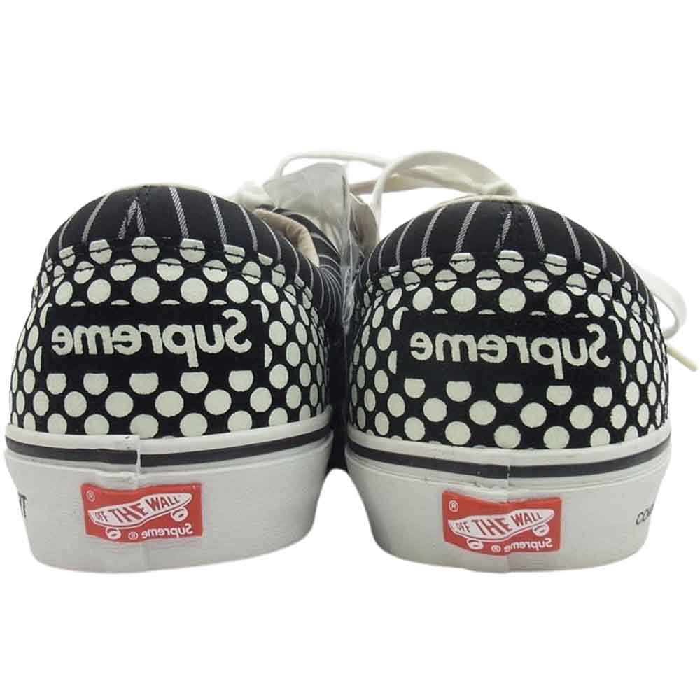 Supreme シュプリーム × COMME DES GAR?ONS SHIRT コムデギャルソン シャツ × VANS バンズ 14SS Era ローカット スニーカー ブラック ブラック系 ホワイト系 30cm【極上美品】【中古】