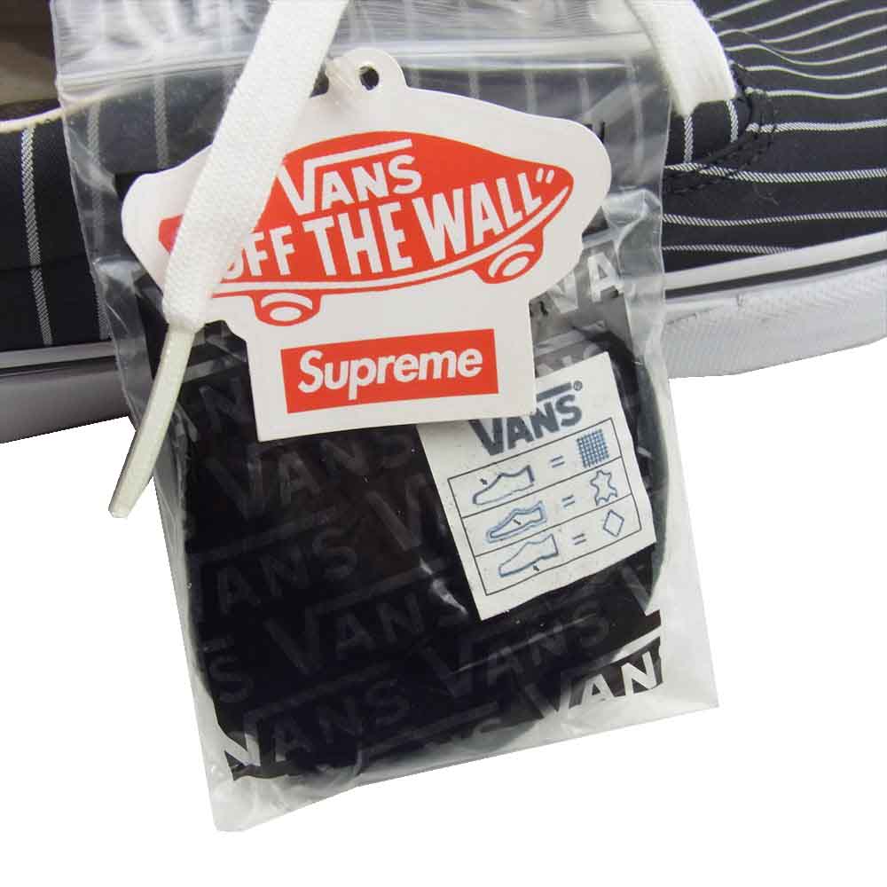 Supreme シュプリーム × COMME DES GAR?ONS SHIRT コムデギャルソン シャツ × VANS バンズ 14SS Era ローカット スニーカー ブラック ブラック系 ホワイト系 30cm【極上美品】【中古】