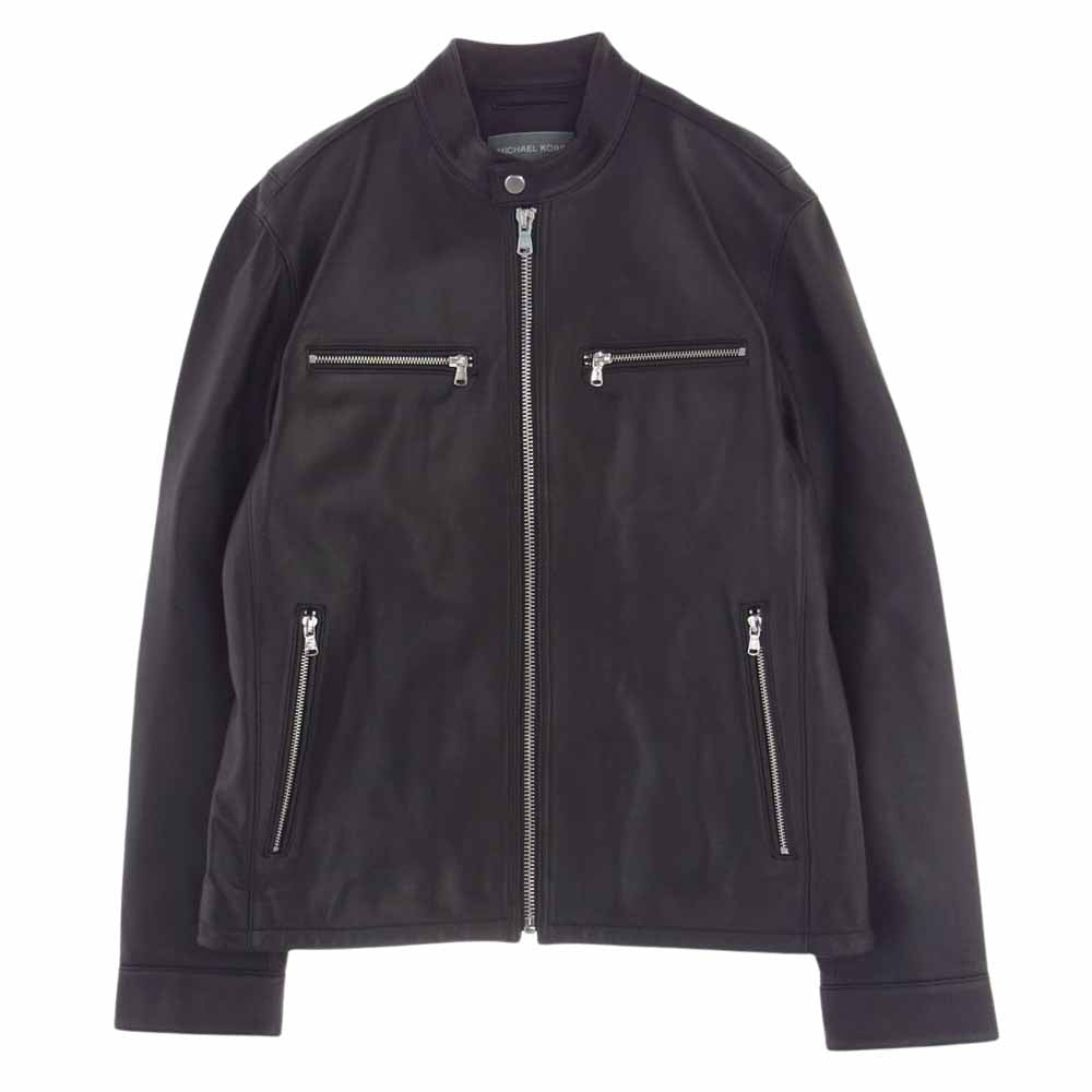 Michael Kors マイケルコース MC57748 ラムレザー シングル ライダース ジャケット ダークブラウン系 M【中古】