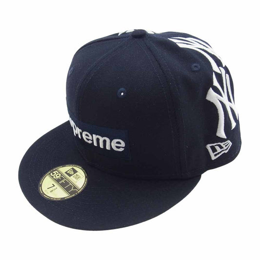 Supreme シュプリーム 21AW New Era New York Yankees cap ニューエラ ヤンキース ネイビー系 58.7cm【中古】