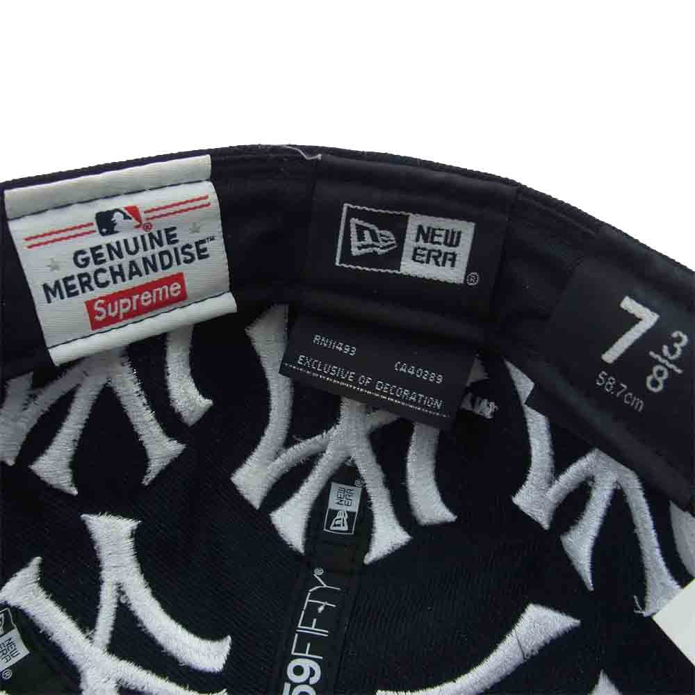 Supreme シュプリーム 21AW New Era New York Yankees cap ニューエラ ヤンキース ネイビー系 58.7cm【中古】