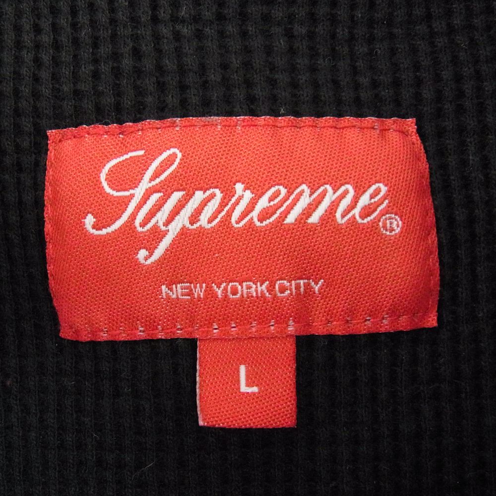 Supreme シュプリーム 22AW Houndstooth Flannel Hooded Shirt 裏地サーマル ハウンドトゥース フランネル フーデット シャツ グレー系 L【中古】