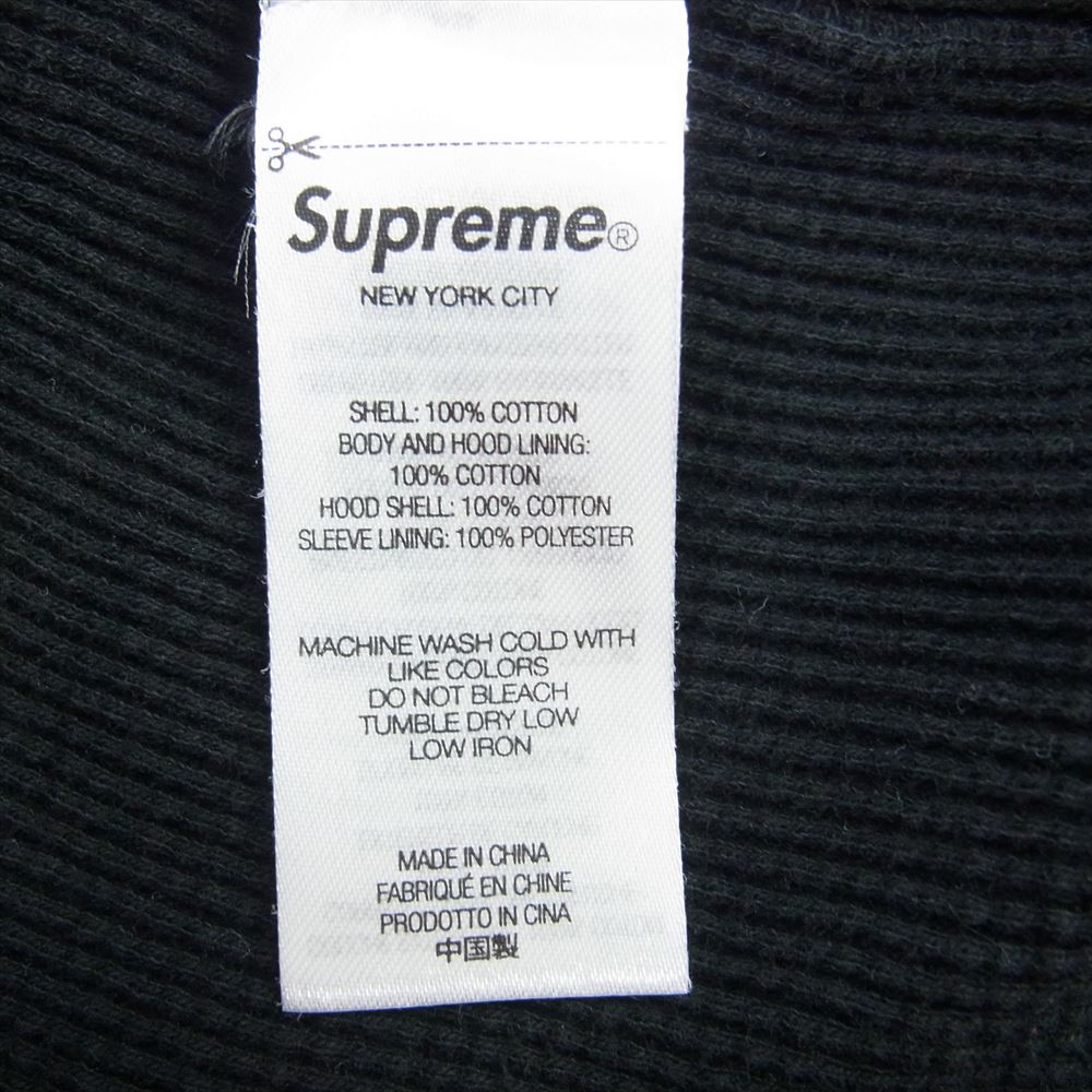 Supreme シュプリーム 22AW Houndstooth Flannel Hooded Shirt 裏地サーマル ハウンドトゥース フランネル フーデット シャツ グレー系 L【中古】