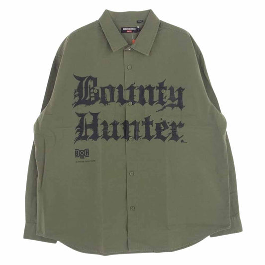 Supreme シュプリーム Bounty Hunter Ripstop Shirt バウンティ ハンター リップストップ シャツ カーキ系 L【極上美品】【中古】
