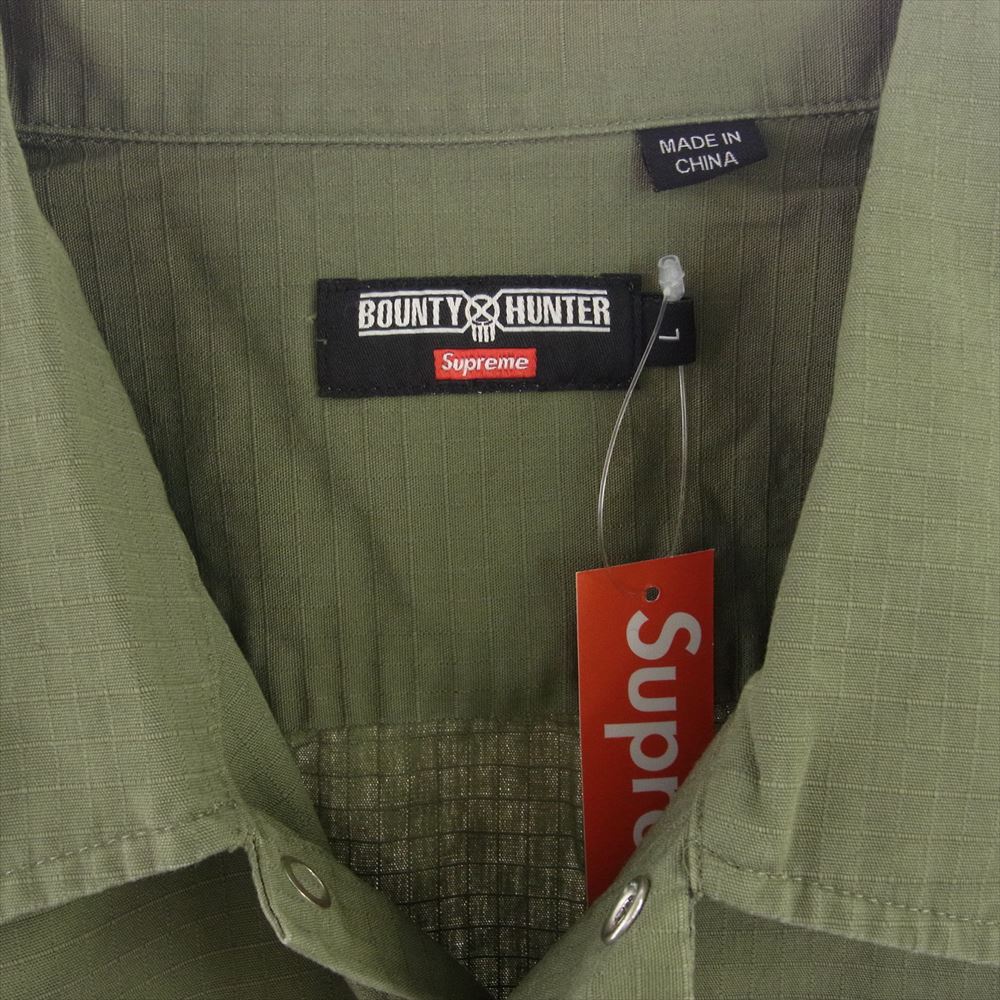 Supreme シュプリーム Bounty Hunter Ripstop Shirt バウンティ ハンター リップストップ シャツ カーキ系 L【極上美品】【中古】