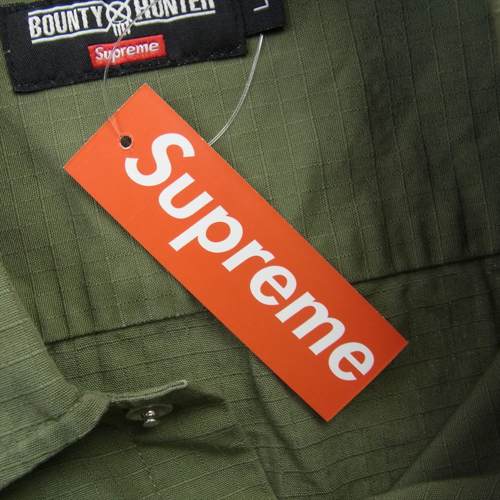 Supreme シュプリーム Bounty Hunter Ripstop Shirt バウンティ ハンター リップストップ シャツ カーキ系 L【極上美品】【中古】