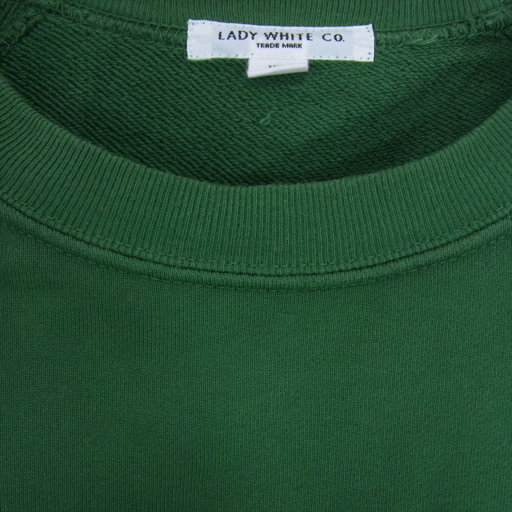 レディホワイトカンパニー アメリカ製 長袖 クルーネック スウェット グリーン系 38【中古】