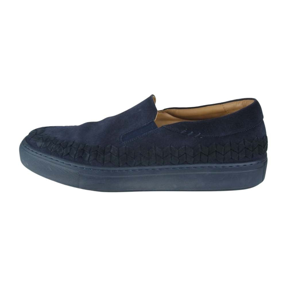 GIORGIO ARMANI ジョルジオアルマーニ X21 125 スエード スリッポン スニーカー ネイビー系 7【中古】