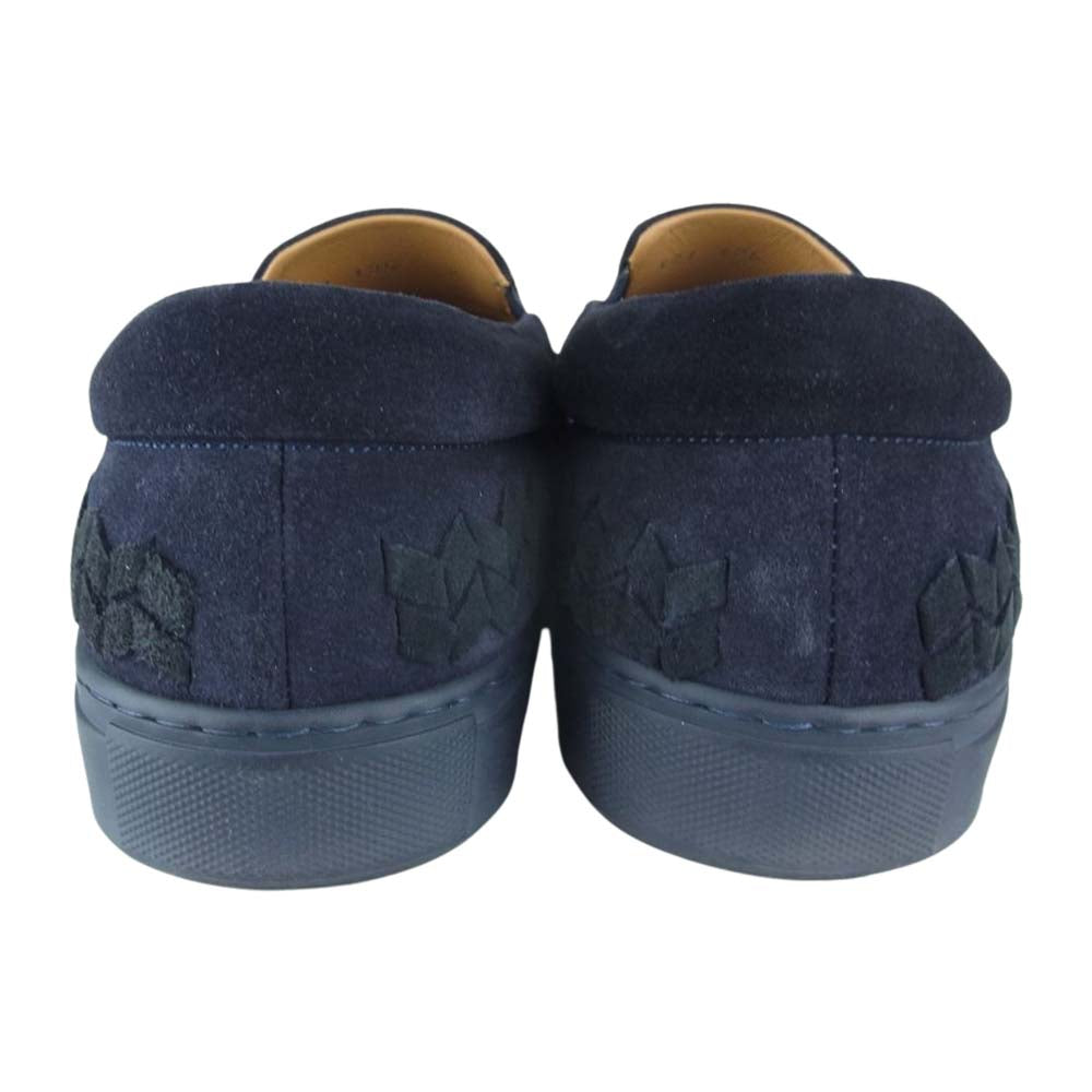 GIORGIO ARMANI ジョルジオアルマーニ X21 125 スエード スリッポン スニーカー ネイビー系 7【中古】