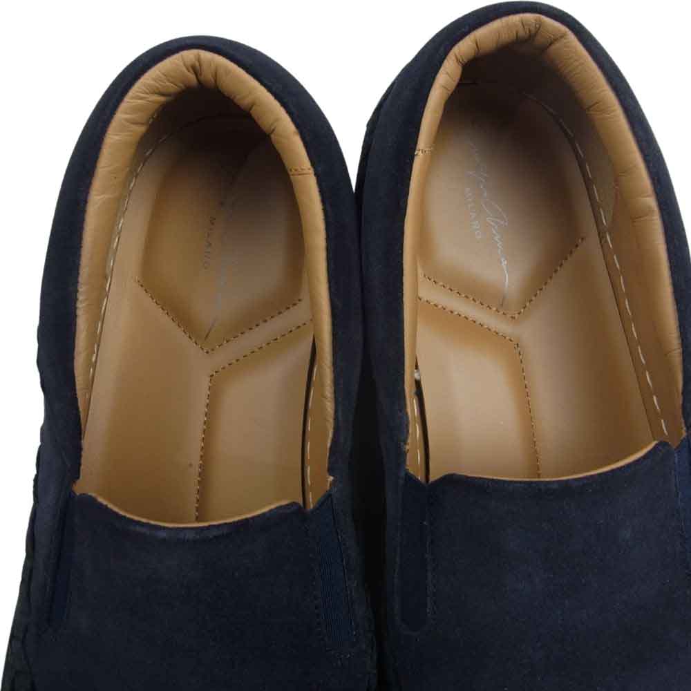 GIORGIO ARMANI ジョルジオアルマーニ X21 125 スエード スリッポン スニーカー ネイビー系 7【中古】