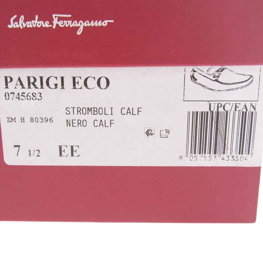Salvatore Ferragamo サルヴァトーレフェラガモ 745683 PARIGI ECO ウォルナット スエード モックトゥ  ローファー ドライビング  シューズ グレー チャコール系 7.5【中古】