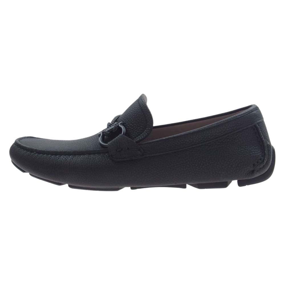 Salvatore Ferragamo サルヴァトーレフェラガモ FRONT フロント レザー ドライビング シューズ ブラック系 7【中古】