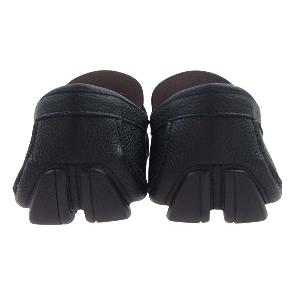 Salvatore Ferragamo サルヴァトーレフェラガモ FRONT フロント レザー ドライビング シューズ ブラック系 7【中古】