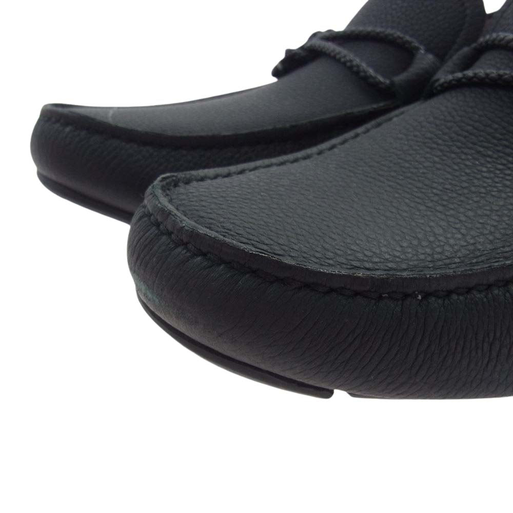 Salvatore Ferragamo サルヴァトーレフェラガモ FRONT フロント レザー ドライビング シューズ ブラック系 7【中古】