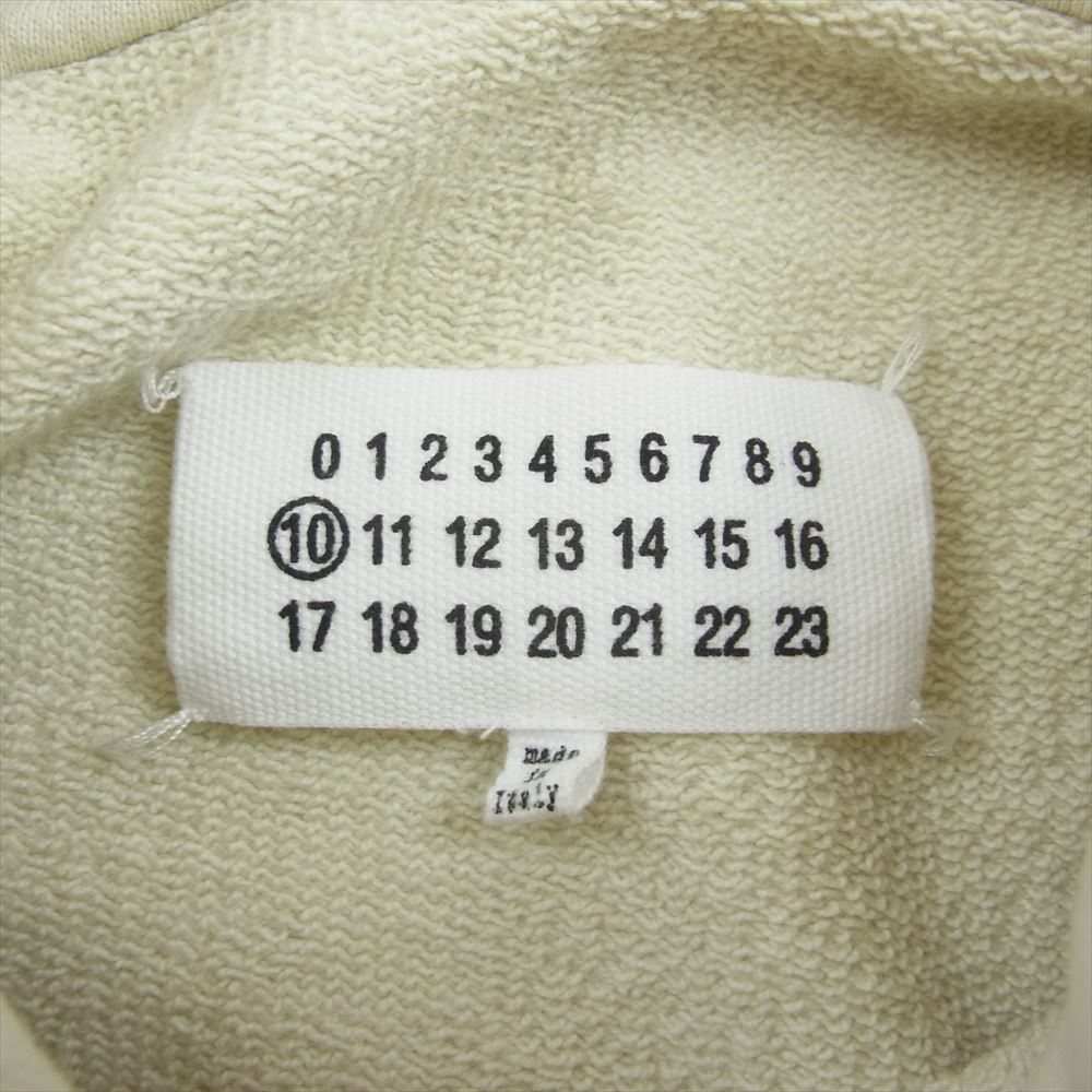 MAISON MARGIELA メゾンマルジェラ 22SS S50GU0191 逆さロゴ刺繍 オーバーサイズ プルオーバー スウェット パーカー オフホワイト系 M【中古】