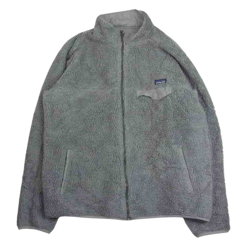 patagonia パタゴニア 28580 Reversible Snap-Zip Jacket リバーシブル スナップ ジップ フリース ジャケット グレー系 カーキ系【中古】