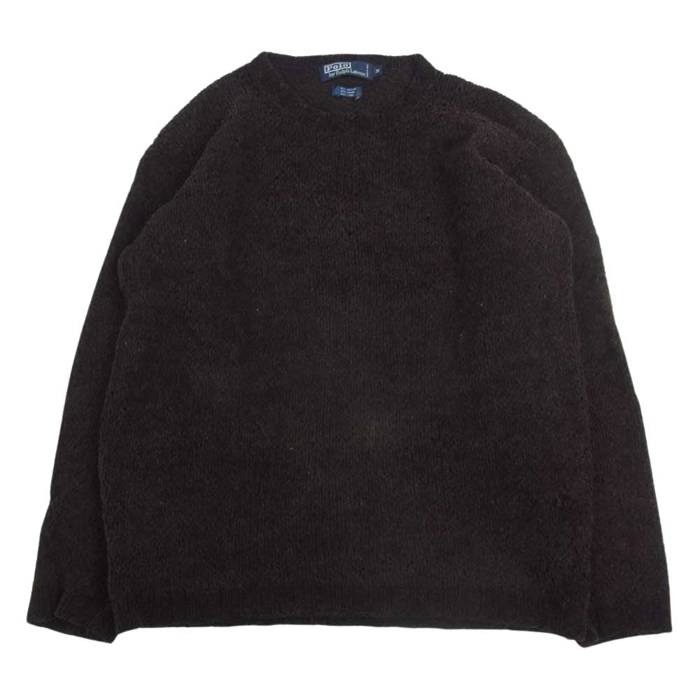 POLO RALPH LAUREN ポロ・ラルフローレン レーヨン リネン 混 コットンニット ブラウン系 M【中古】