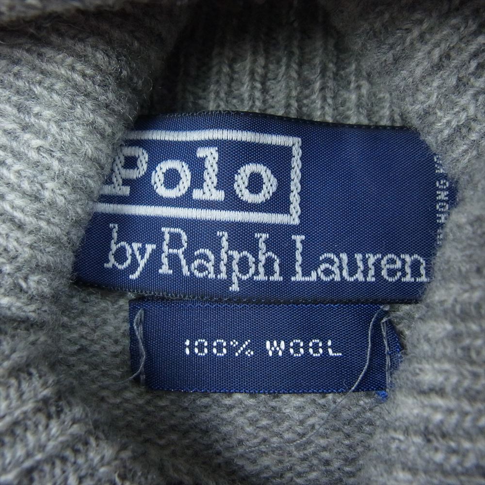 POLO RALPH LAUREN ポロ・ラルフローレン タートルネック ハイネック ニット グレー系 L【中古】