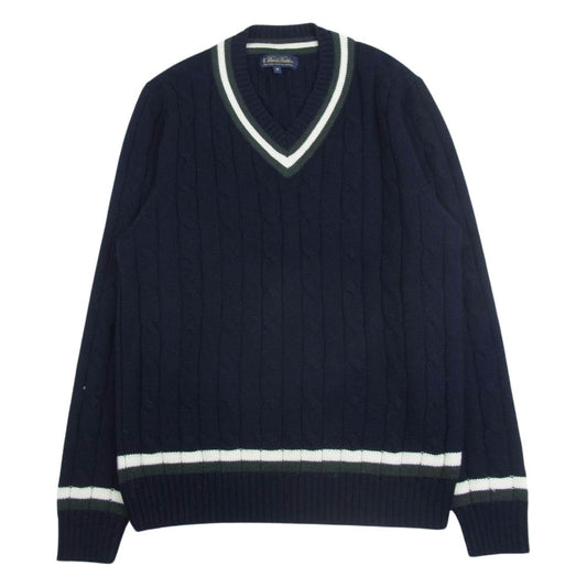 Brooks Brothers ブルックスブラザーズ Vネック ニット ネイビー系 M【中古】