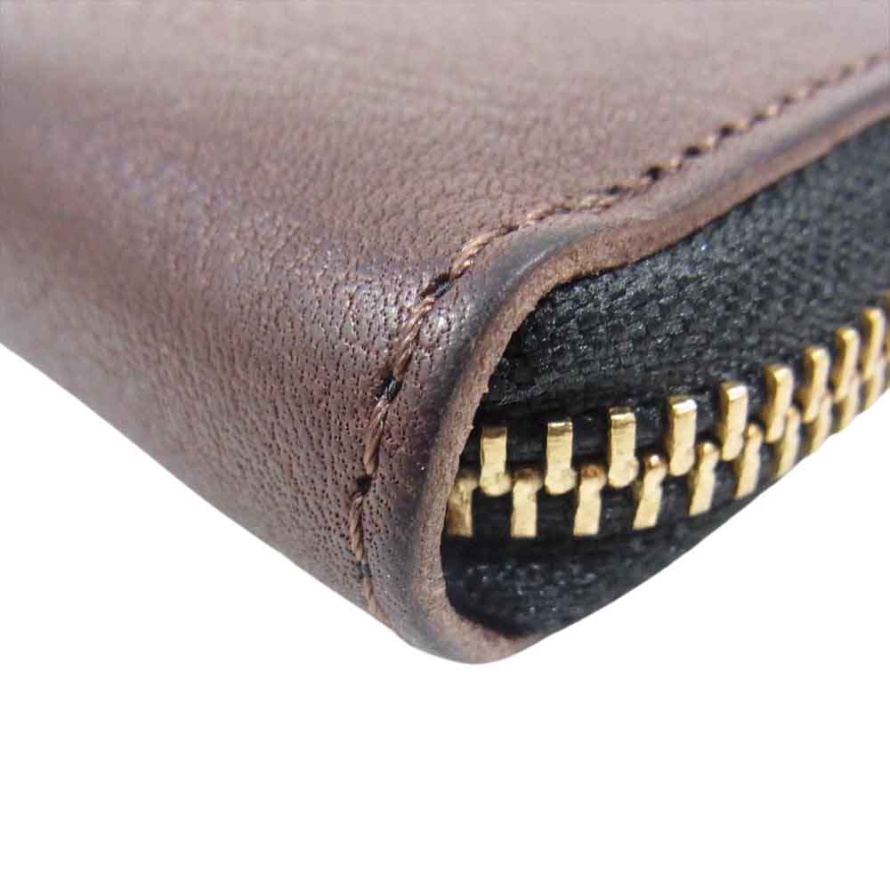 ジャパンファクトリー JAW034 TIDY2.0 栃木レザー タンニングレザー ラウンドジップ ウォレット 長財布 ブラウン系【中古】