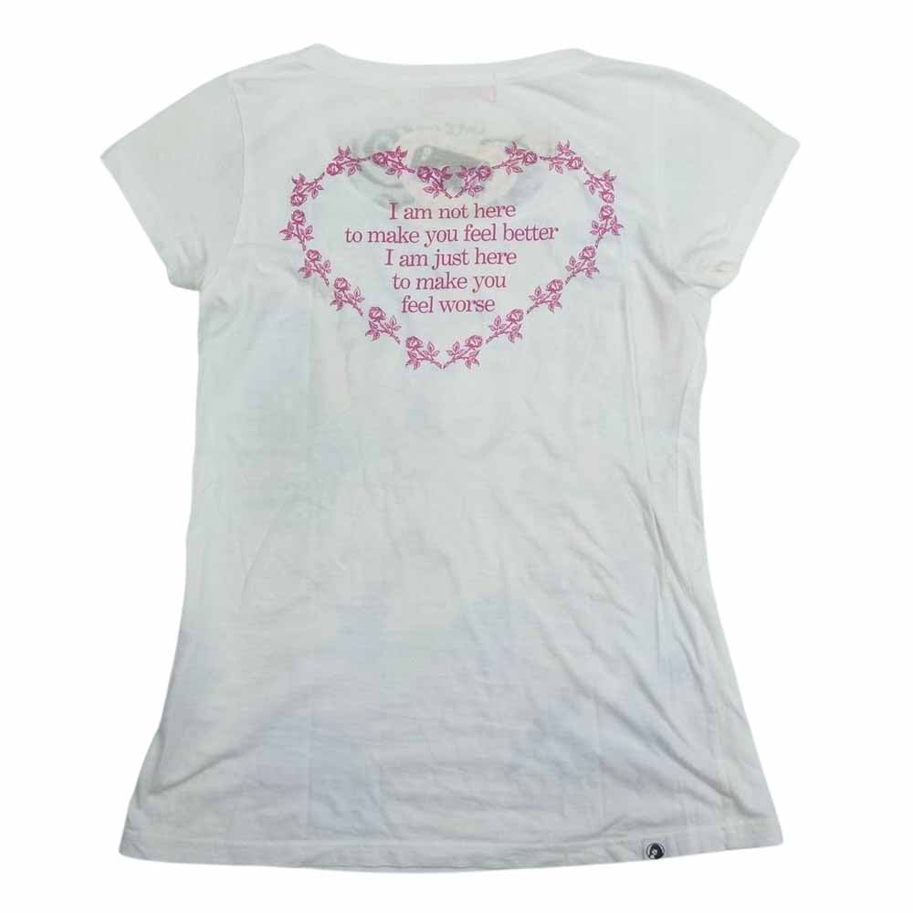 HYSTERIC GLAMOUR ヒステリックグラマー 0113CT12 COURTNEY LOVE コートニーラブ プリント Tシャツ 半袖 オフホワイト系 F【中古】