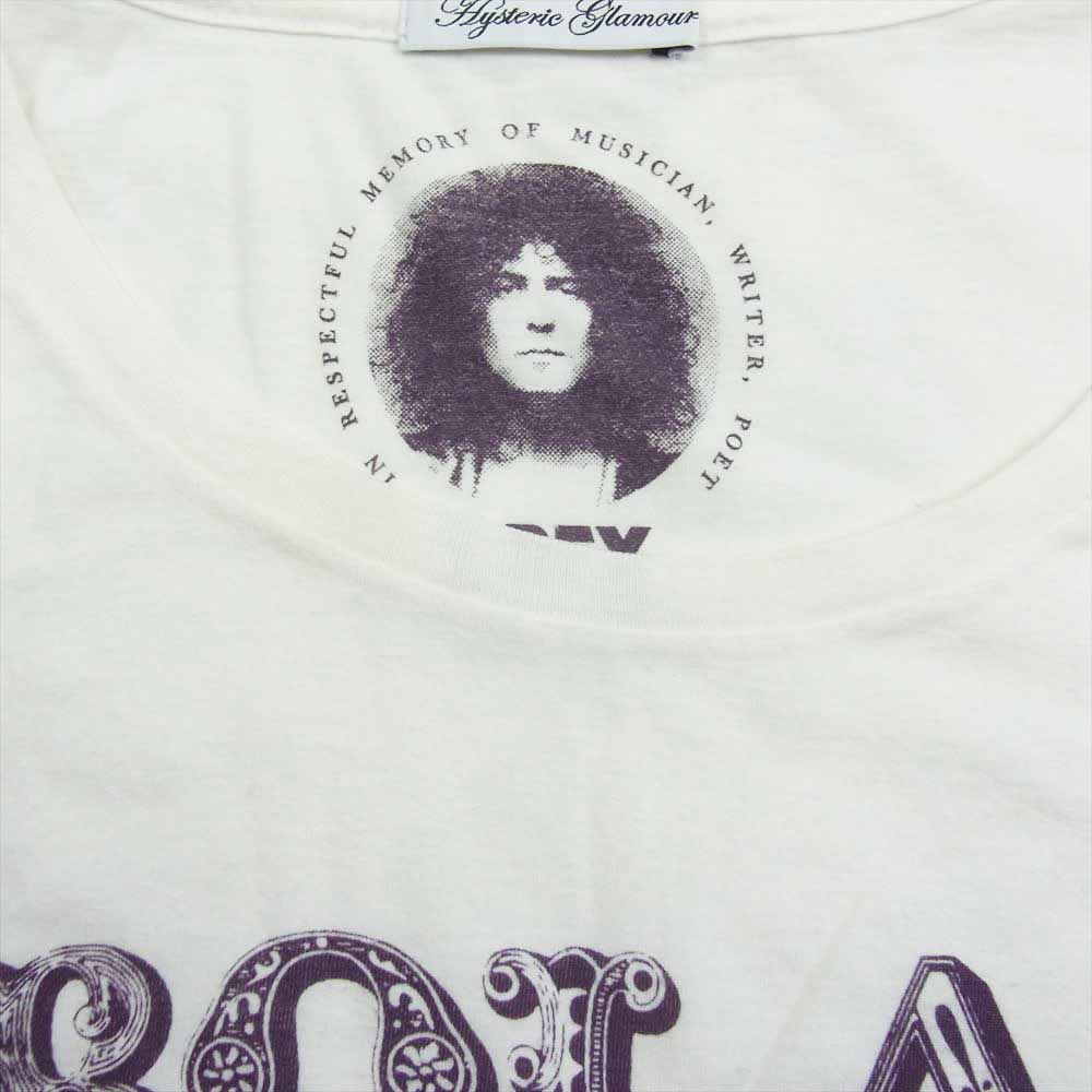 HYSTERIC GLAMOUR ヒステリックグラマー 0192CT04 T.REX プリント 半袖 Tシャツ オフホワイト系 F【中古】
