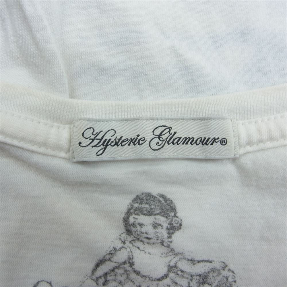 HYSTERIC GLAMOUR ヒステリックグラマー 0193CT12 COURTNEY LOVE コートニーラブ プリント Tシャツ 半袖 ホワイト系 F【中古】