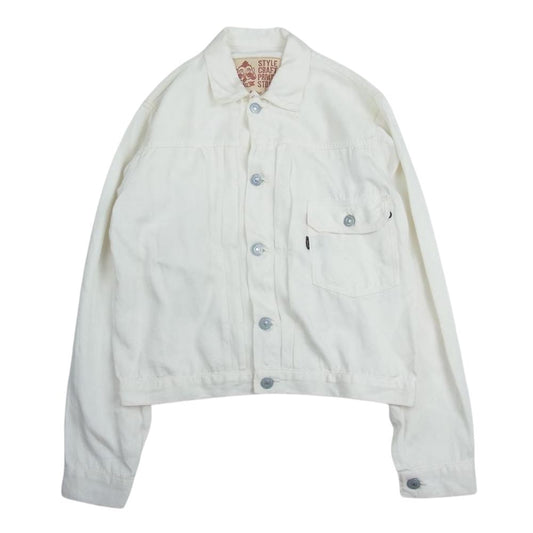 EVISU エヴィス Lot 1506 STYLE CRAFT YAMANE レーヨン 1st タイプ ジャケット ホワイト系 38【中古】