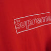 Supreme シュプリーム 21SS  KAWS Chalk Logo Tee カウズチョークロゴ 半袖 Tシャツ レッド系 L【中古】
