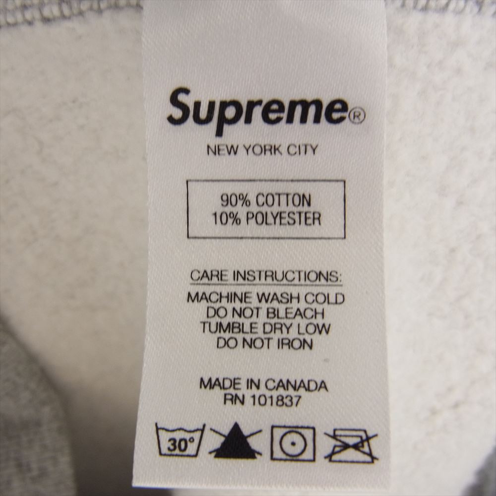 Supreme シュプリーム 20AW  Cross Box Logo Hooded Sweatshirt クロスボックスロゴ フーディー プルオーバー スウェット パーカー グレー系 L【中古】