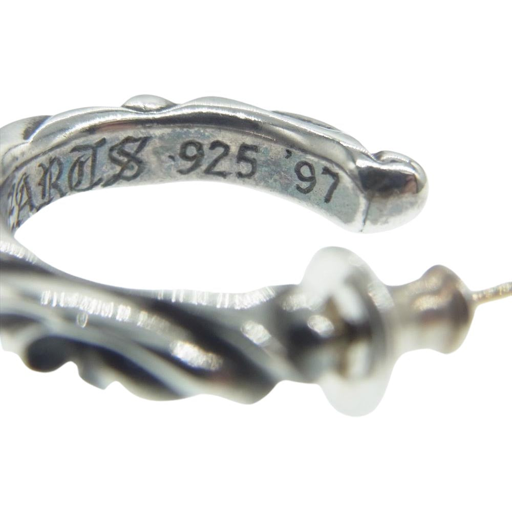 CHROME HEARTS クロムハーツ（原本無） スクロール フープ ピアス シルバー系【中古】